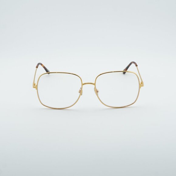 Tom Ford FT6048-B 030 Eyeglasses Deep Gold 59mm Square Frame, Blue Light Block - Picture 4 of 9
